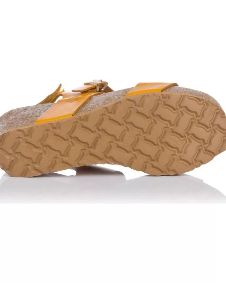 YOKONO Sandalias De Mujer Sandalias Bio Mora 009 Mostaza Beige Clearance
