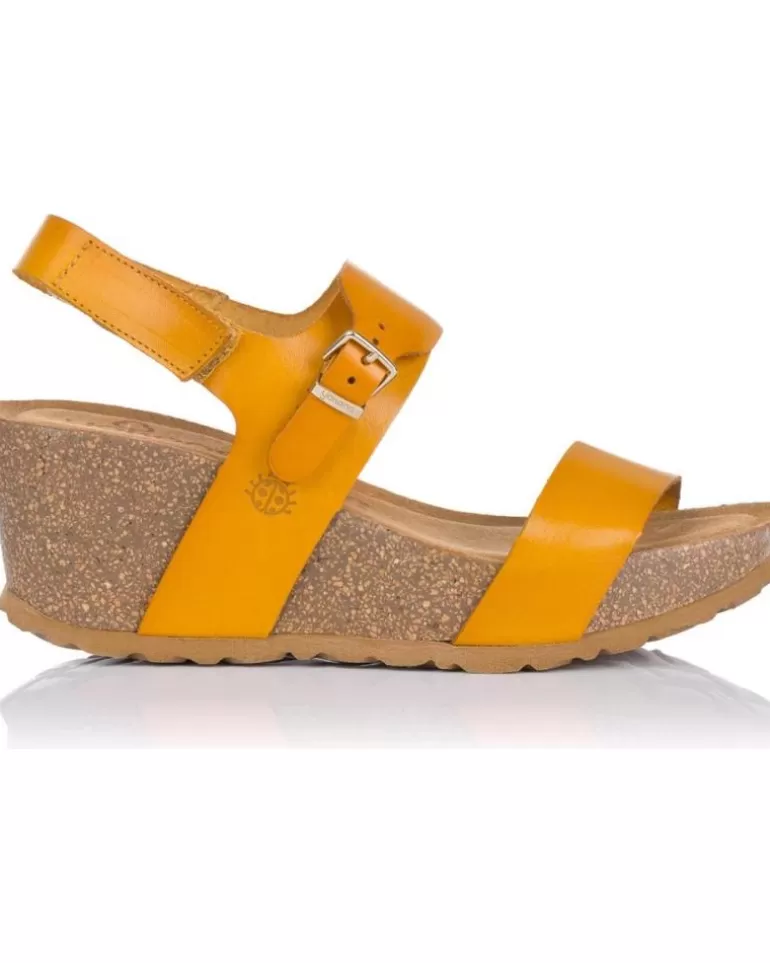 YOKONO Sandalias De Mujer Sandalias Bio Mora 009 Mostaza Beige Clearance