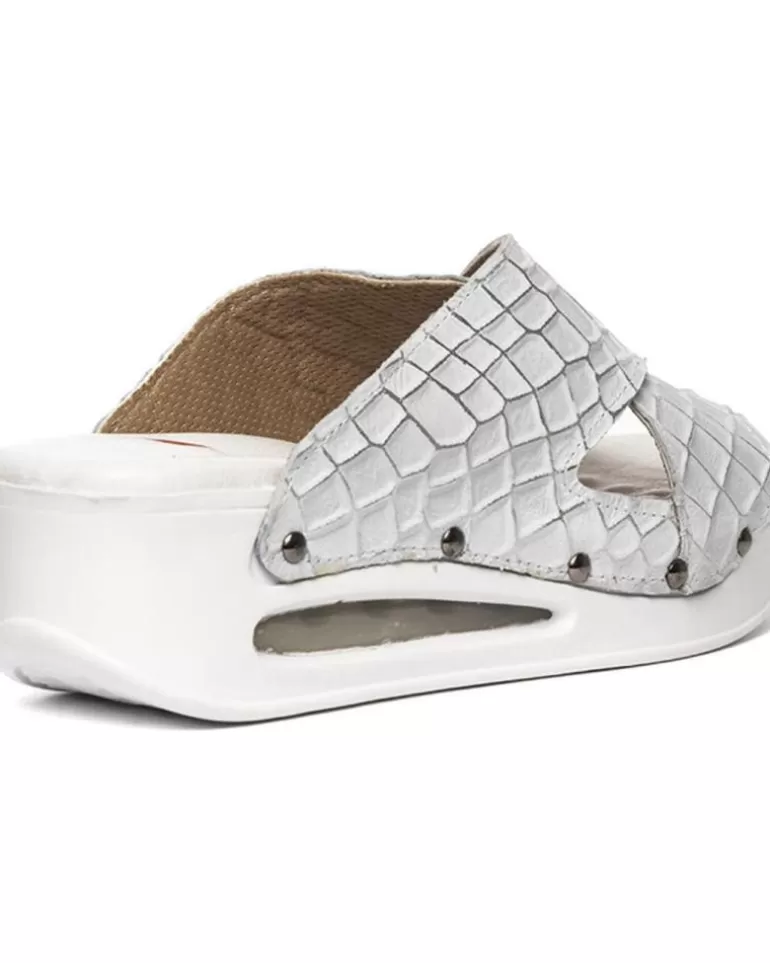 ZUEKOOS Sandalias De Mujer Zueco Tiras Cruzadas Airmax 03-Ice Blanco Discount