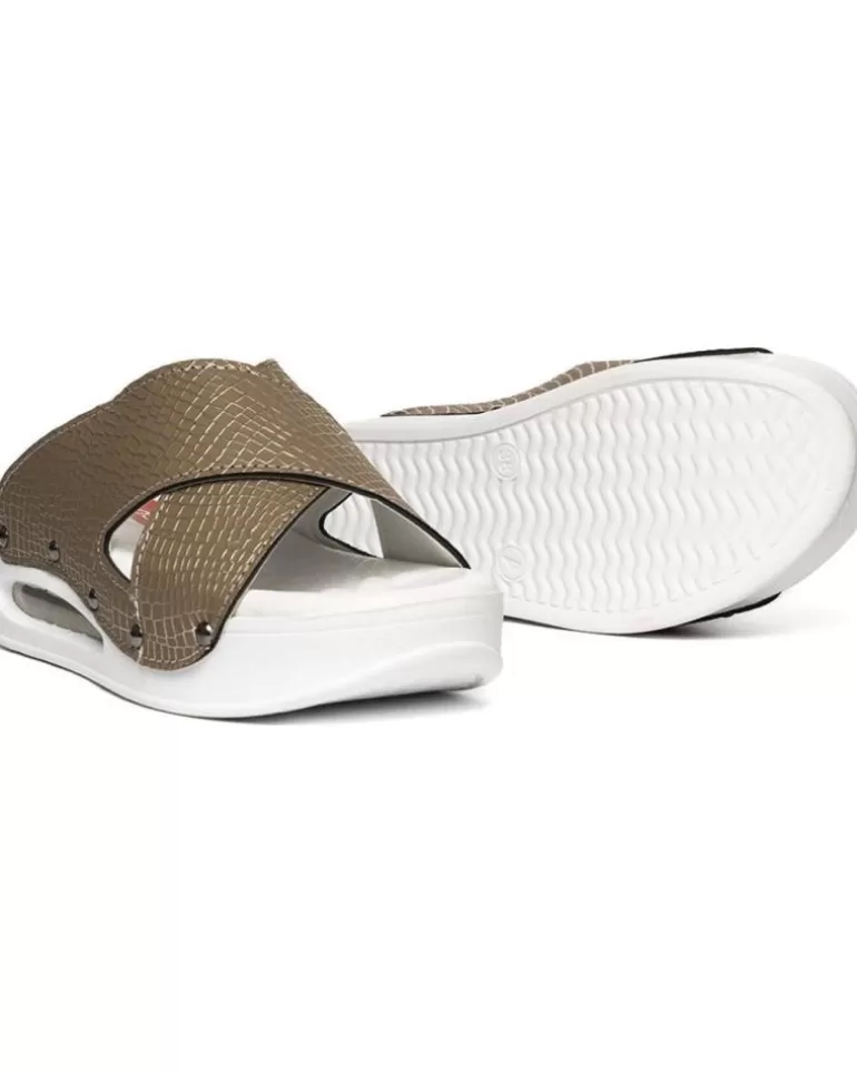 ZUEKOOS Sandalias De Mujer Zueco Venezzia Opened Airmax Ocre Clearance
