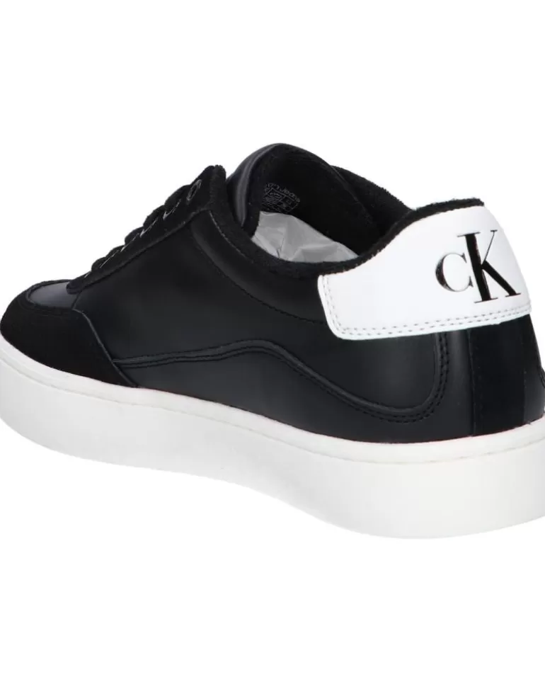 CALVIN KLEIN Zapatillas Deporte De Hombre Ym0Ym00713 Classic Cupsole Beh Black-Bright White Clearance