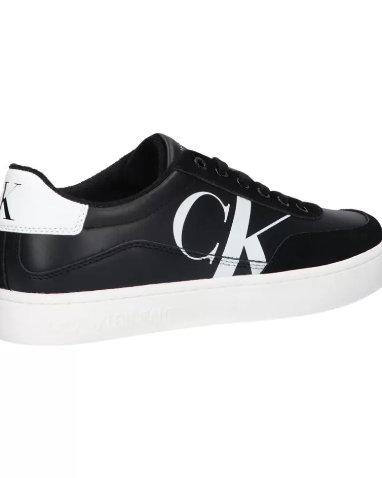 CALVIN KLEIN Zapatillas Deporte De Hombre Ym0Ym00713 Classic Cupsole Beh Black-Bright White Clearance