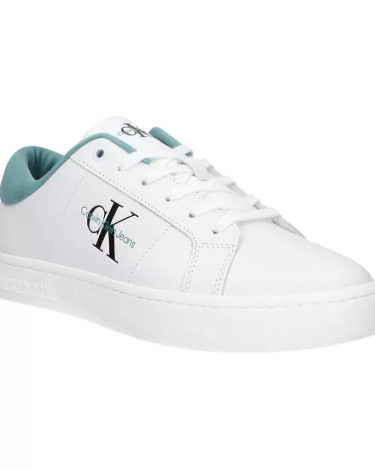 CALVIN KLEIN Zapatillas Deporte De Hombre Ym0Ym00864 Classic Cupsole 01T Bright White- Oil Blue Sale