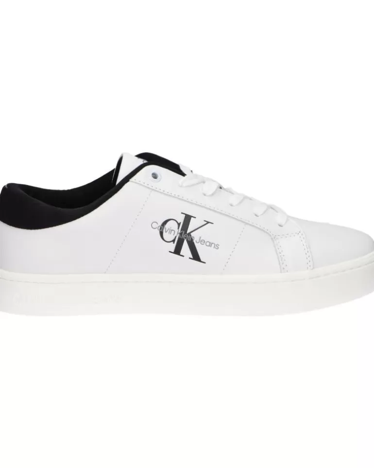 CALVIN KLEIN Zapatillas Deporte De Hombre Ym0Ym00864 Classic Cupsole 01W Bright White-Black Discount
