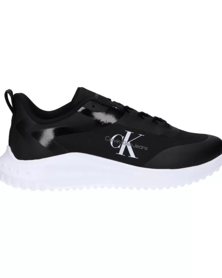 CALVIN KLEIN Zapatillas Deporte De Hombre Ym0Ym00968 Eva Runner Low Lace 0Gm Black-Bright White Cheap