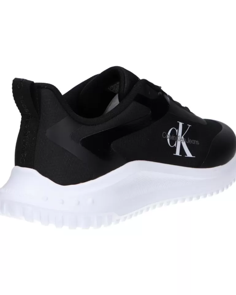 CALVIN KLEIN Zapatillas Deporte De Hombre Ym0Ym00968 Eva Runner Low Lace 0Gm Black-Bright White Cheap