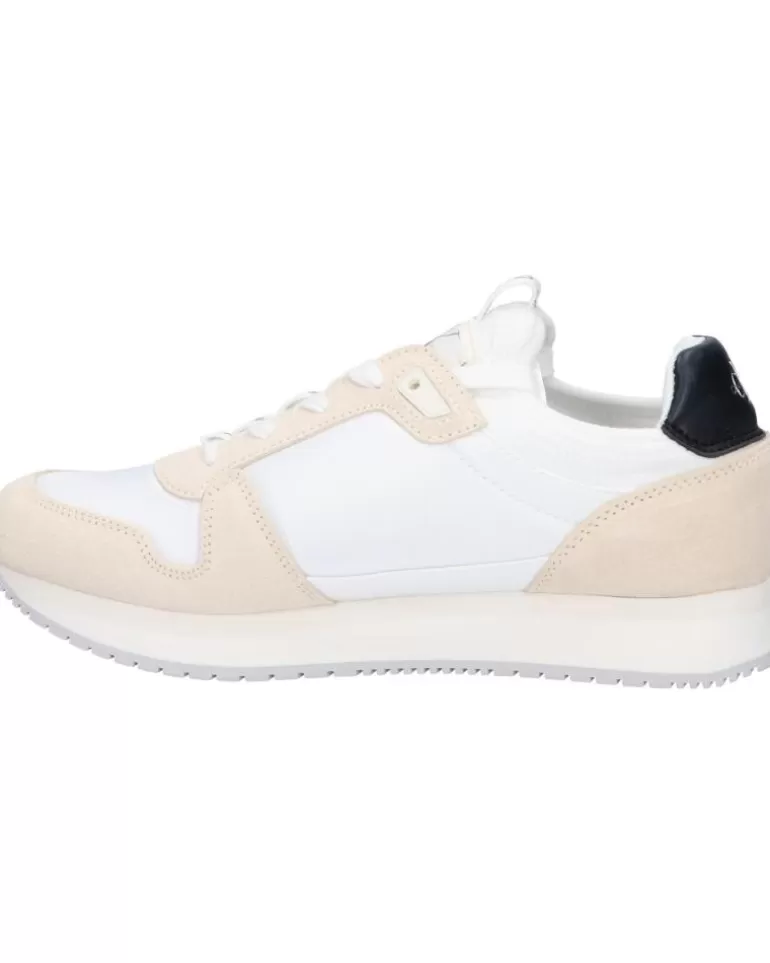 CALVIN KLEIN Zapatillas Deporte De Mujer Yw0Yw00840 Sock Laceup 03A Bright White-Creamy White-Black Cheap