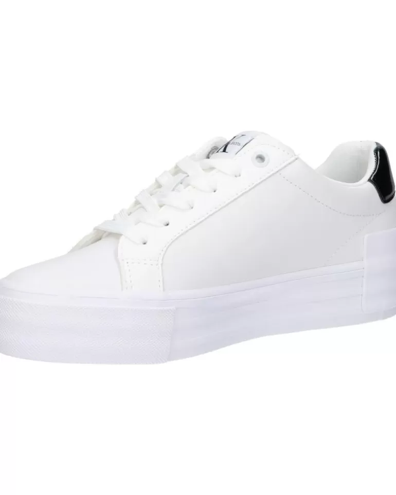 CALVIN KLEIN Zapatillas Deporte De Mujer Yw0Yw01294 Bold Vulc Flatf 01W Bright White-Black Best