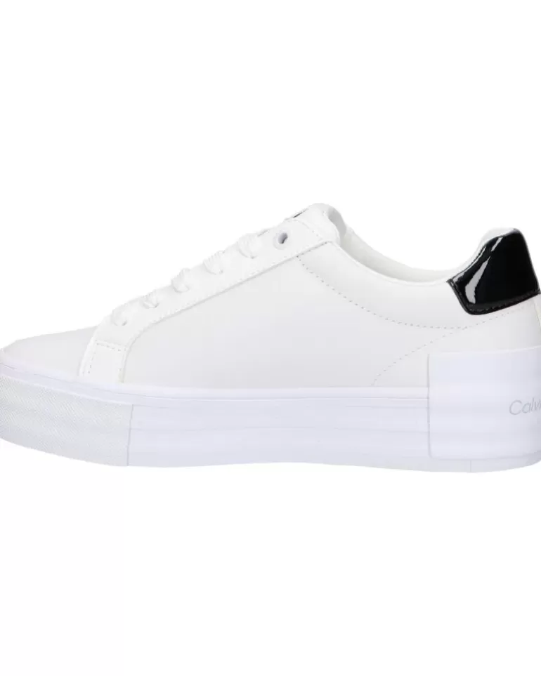 CALVIN KLEIN Zapatillas Deporte De Mujer Yw0Yw01294 Bold Vulc Flatf 01W Bright White-Black Best
