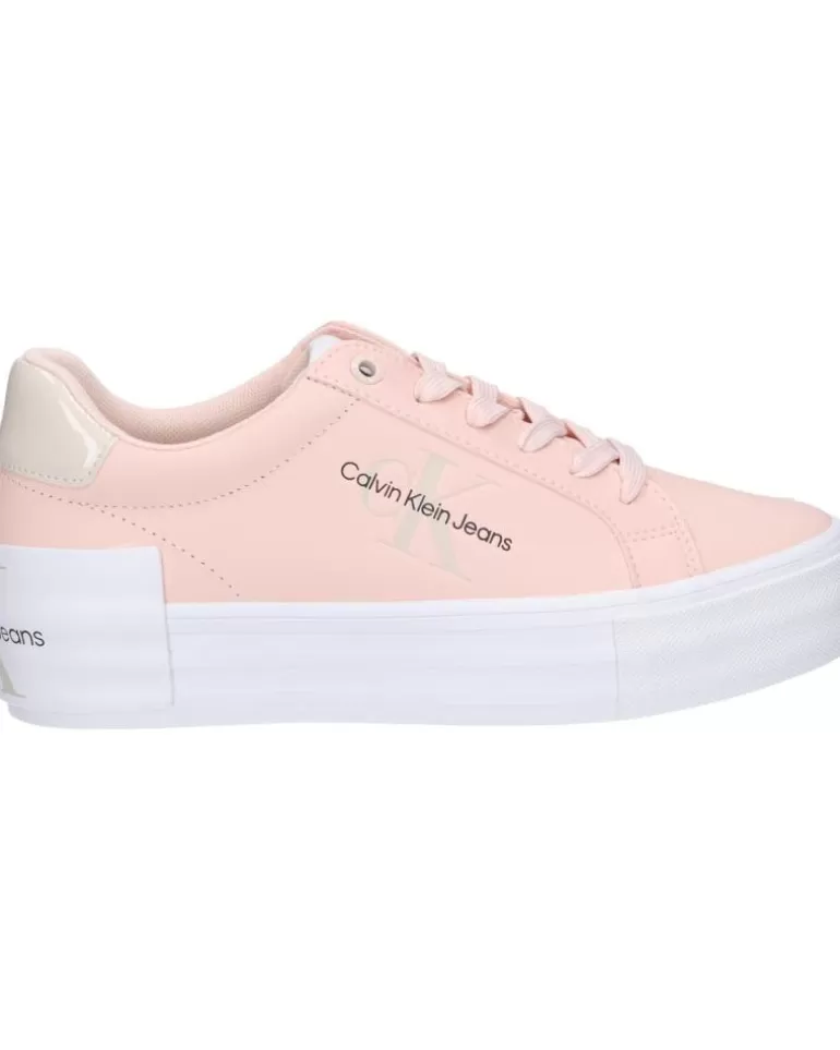 CALVIN KLEIN Zapatillas Deporte De Mujer Yw0Yw01294 Bold Vulc Flatf 0J2 Peach Blush-Eggshell Store
