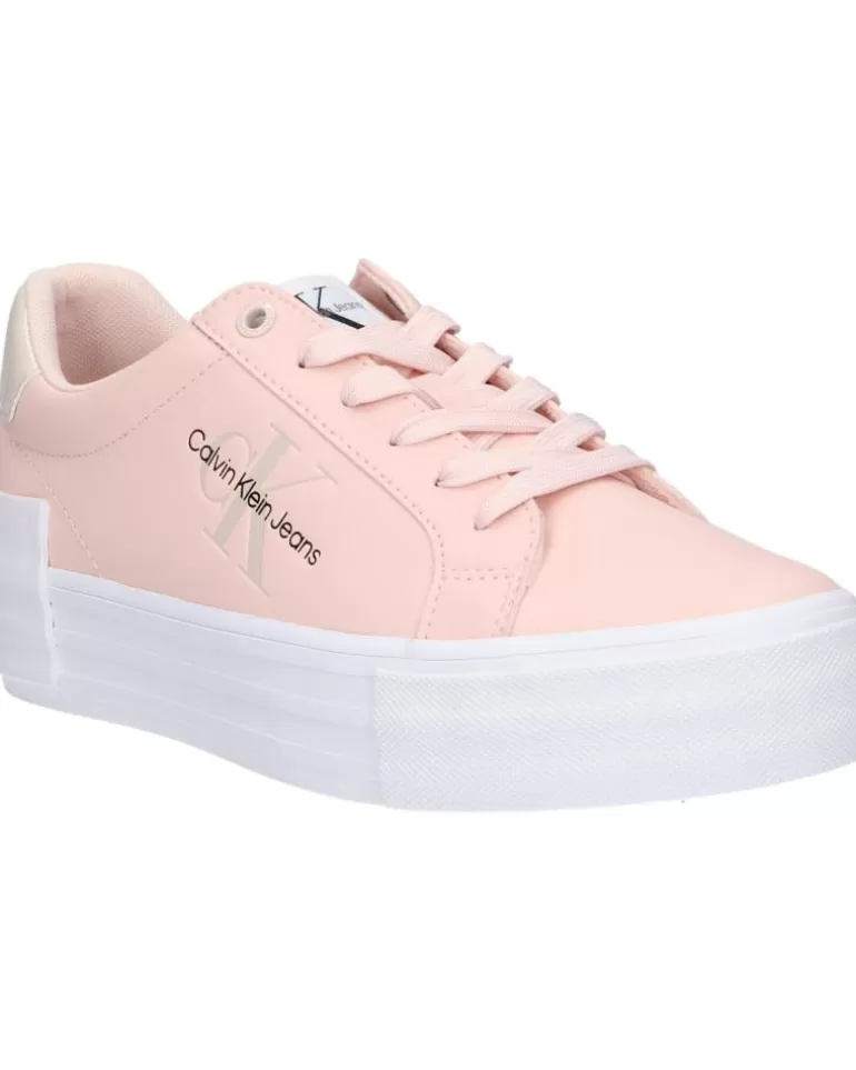 CALVIN KLEIN Zapatillas Deporte De Mujer Yw0Yw01294 Bold Vulc Flatf 0J2 Peach Blush-Eggshell Store