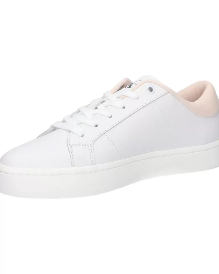 CALVIN KLEIN Zapatillas Deporte De Mujer Yw0Yw01444 Classic Cupsole 01U Bright White-Peach Blush Best Sale
