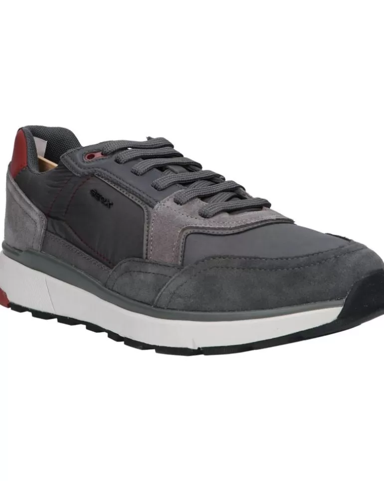 GEOX Zapatillas Deporte De Hombre U16Dqa 022Fu U Dolomia C9A7M Anthracite-Dk Red Best