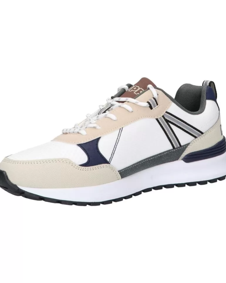 KAPPA Zapatillas Deporte De Hombre 331C8Fw Antor A8F White-Beige Grey-Blue Marine New