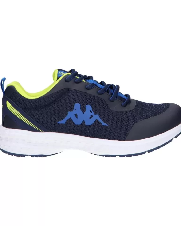 KAPPA Zapatillas Deporte De Mujer Y Niña Y Niño 381F58W Logo Glinch 2 Kid Blue Marine-Green Lime Hot