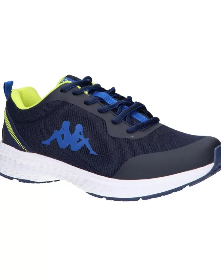KAPPA Zapatillas Deporte De Mujer Y Niña Y Niño 381F58W Logo Glinch 2 Kid Blue Marine-Green Lime Hot