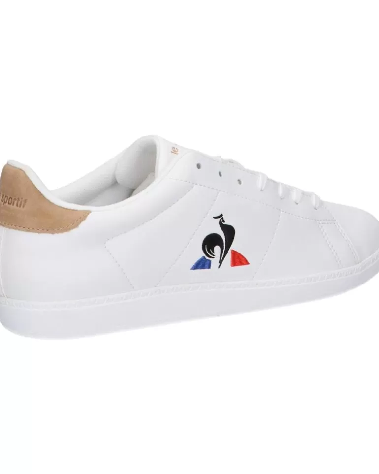 LE COQ SPORTIF Zapatillas Deporte De Hombre 2320371 Courtset Optical White-Tan New