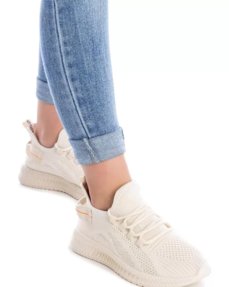 REFRESH Zapatillas Deporte De Mujer Deportiva Textil Con Plantilla Memory Foam Beige Discount