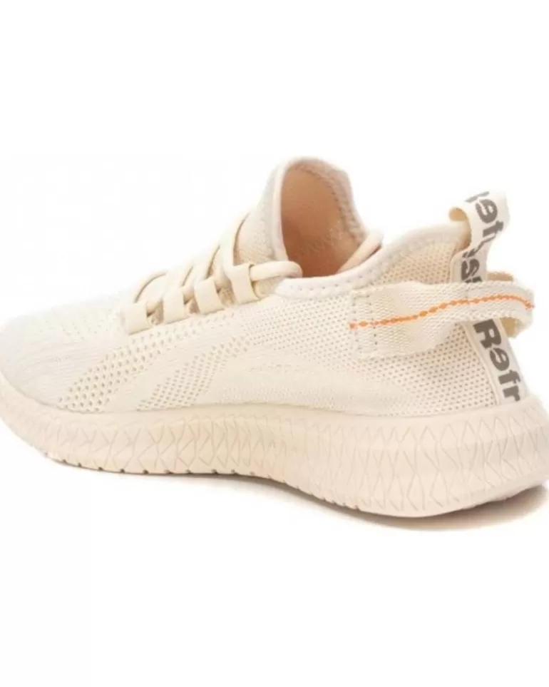 REFRESH Zapatillas Deporte De Mujer Deportiva Textil Con Plantilla Memory Foam Beige Discount