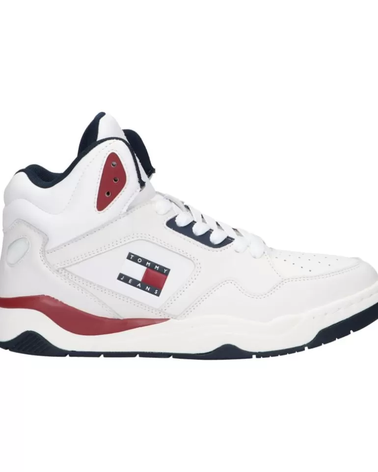 TOMMY HILFIGER Zapatillas Deporte De Hombre Em0Em01318 Basket Mid Top 0G1 Rwb Clearance