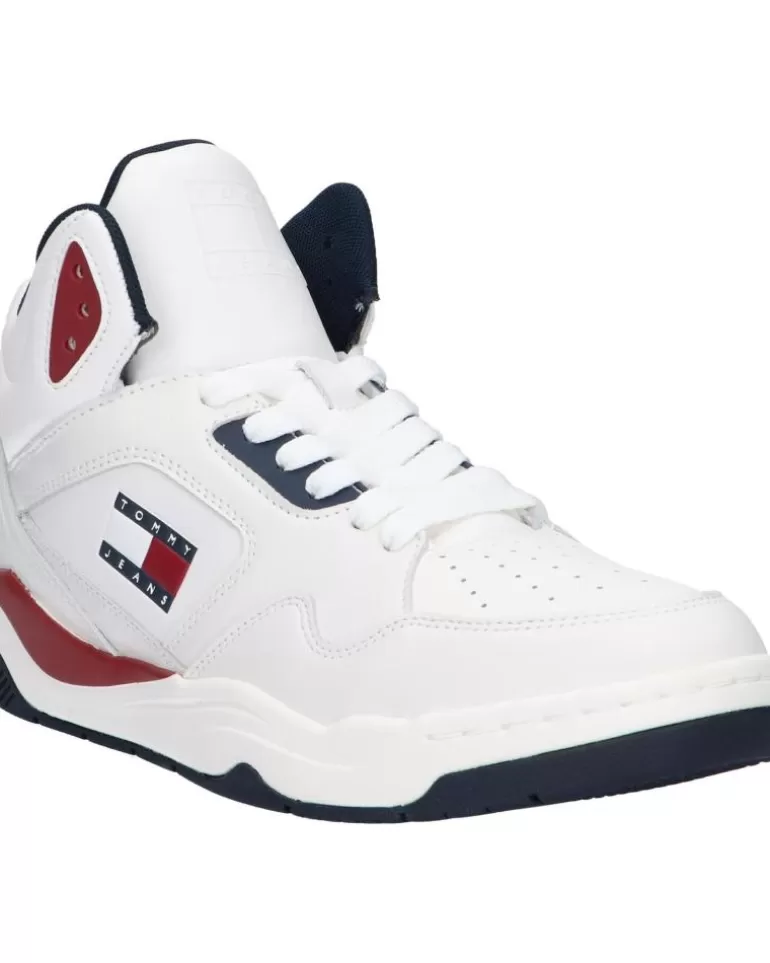 TOMMY HILFIGER Zapatillas Deporte De Hombre Em0Em01318 Basket Mid Top 0G1 Rwb Clearance
