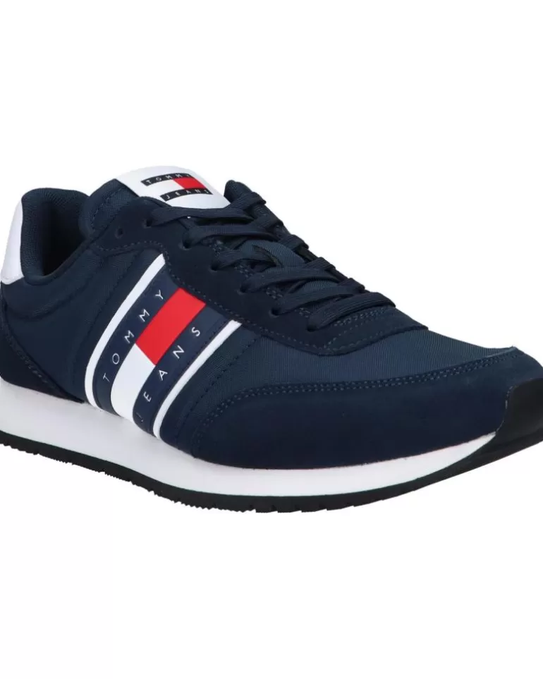 TOMMY HILFIGER Zapatillas Deporte De Hombre Em0Em01351 Runner Casual Ess C1G Dark Night Navy New