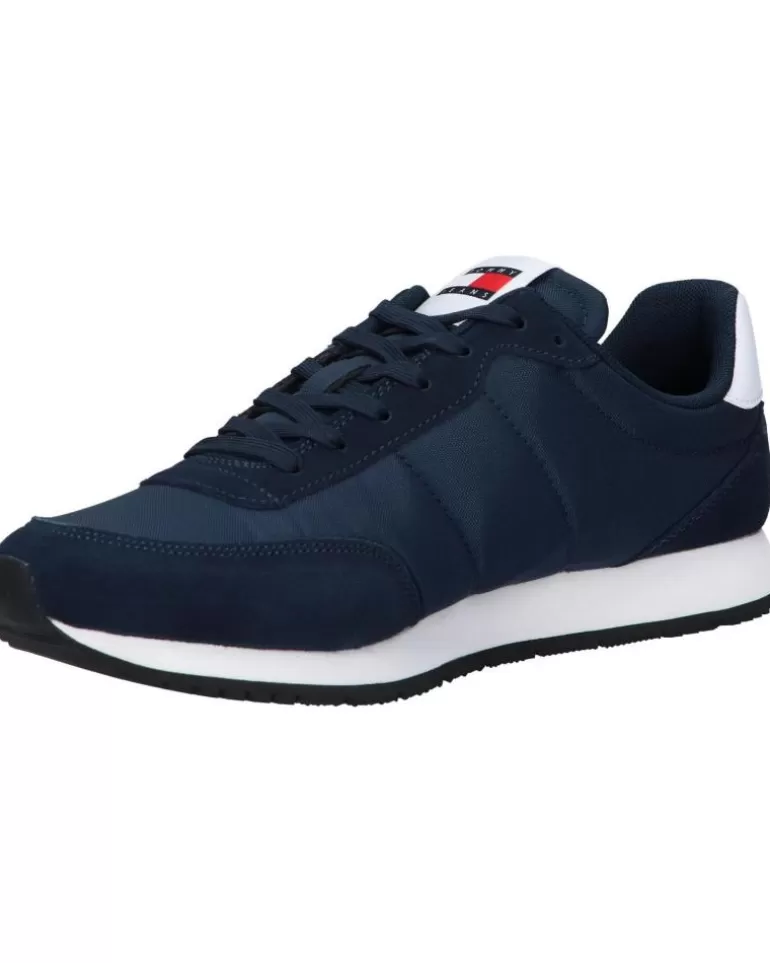 TOMMY HILFIGER Zapatillas Deporte De Hombre Em0Em01351 Runner Casual Ess C1G Dark Night Navy New