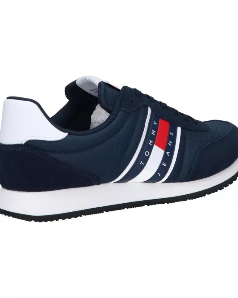 TOMMY HILFIGER Zapatillas Deporte De Hombre Em0Em01351 Runner Casual Ess C1G Dark Night Navy New