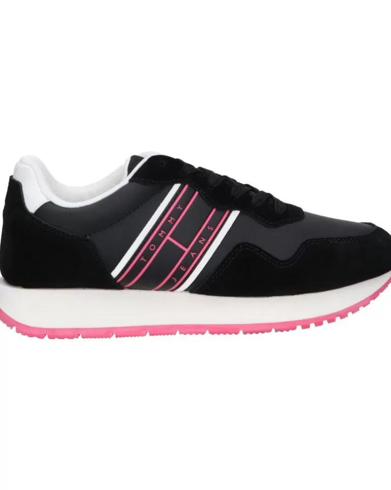 TOMMY HILFIGER Zapatillas Deporte De Mujer En0En02510 Eva Runner Mat Mix Ess Bds Black Outlet