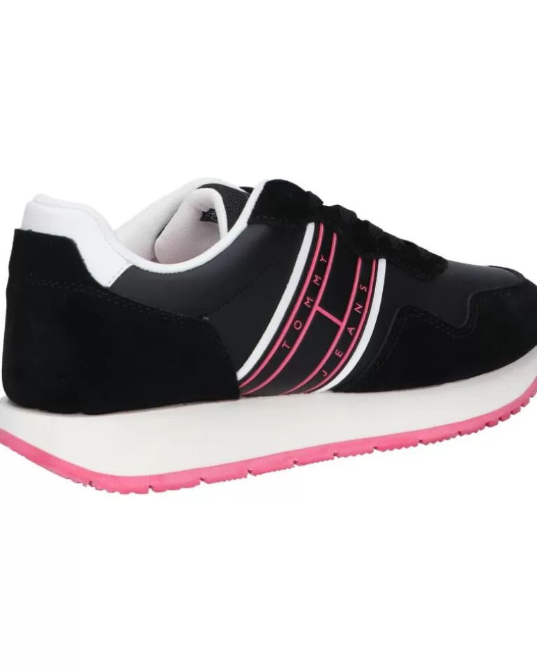 TOMMY HILFIGER Zapatillas Deporte De Mujer En0En02510 Eva Runner Mat Mix Ess Bds Black Outlet