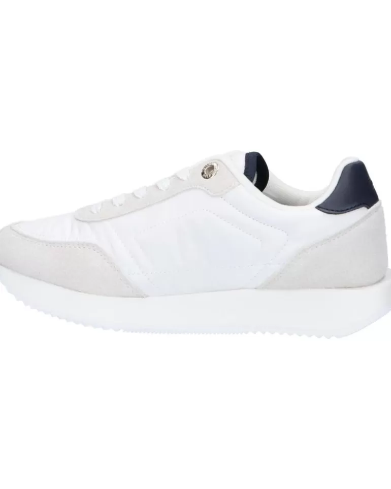 TOMMY HILFIGER Zapatillas Deporte De Mujer Fw0Fw07831 Essential Runner Global Stripes Ybs White Best