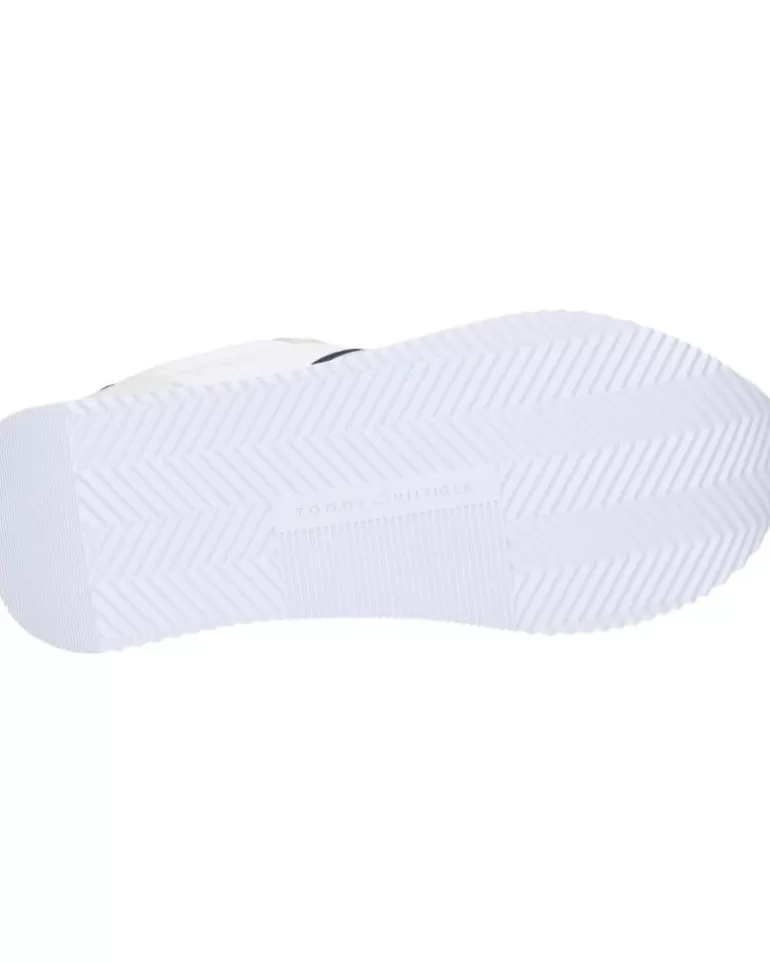 TOMMY HILFIGER Zapatillas Deporte De Mujer Fw0Fw07831 Essential Runner Global Stripes Ybs White Best