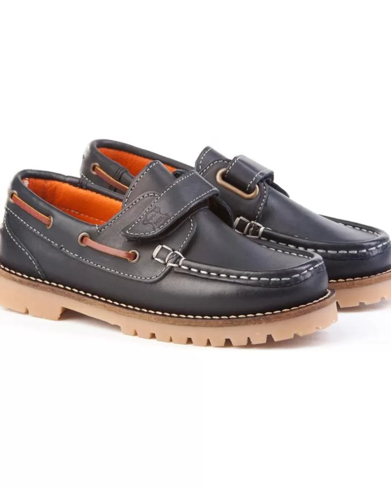 ANGELITOS Zapatos De Mujer Y Hombre Nautico Piel 804 Marino Cheap