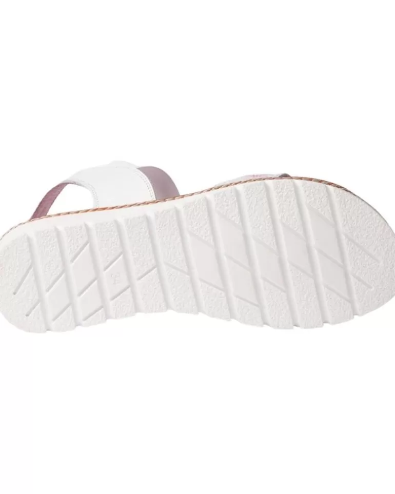 ANGELITOS Zapatos De Mujer Y Niña Sandalia H Flor Ang626 Blanco New