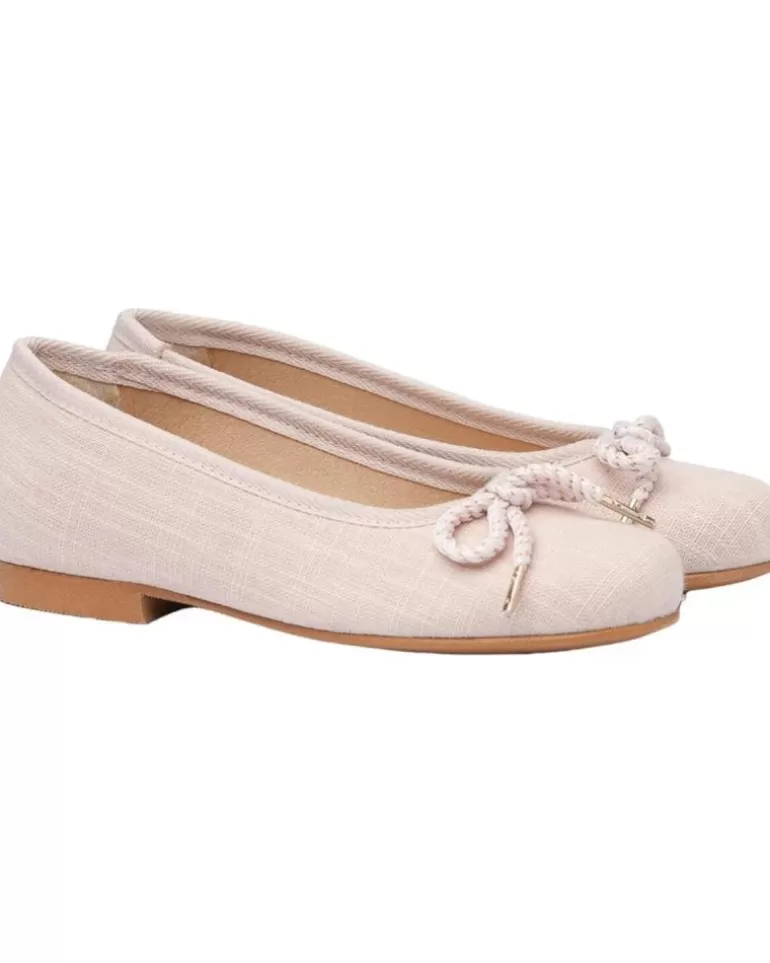 ANGELITOS Zapatos De Niña Bailarina Ceremonia Piel 1568 Rosa Cheap