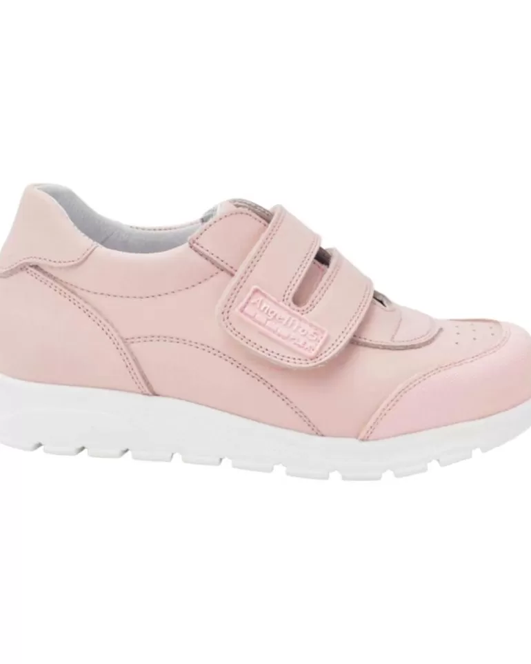 ANGELITOS Zapatos De Niña Deportivo Escolar Piel 903 Rosa Discount