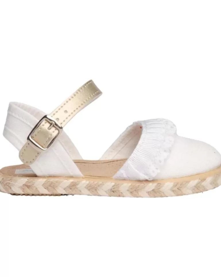 ANGELITOS Zapatos De Niña Sandalia Valenciana Ang951 Blanco Shop