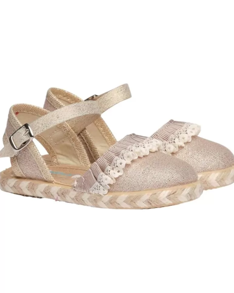 ANGELITOS Zapatos De Niña Sandalia Valenciana Ang951 Platino Cheap
