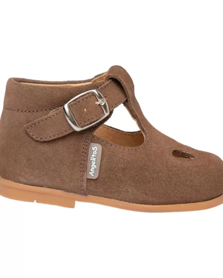 ANGELITOS Zapatos De Niña Y Niño Pepito Piel Serraje 634 Taupe Hot