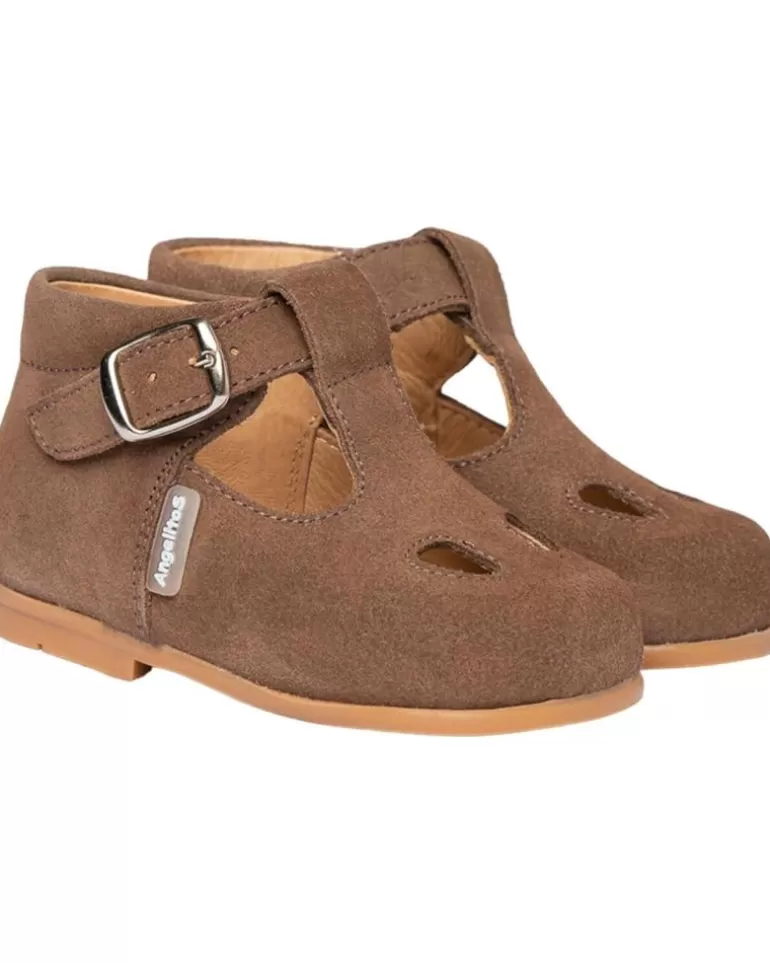 ANGELITOS Zapatos De Niña Y Niño Pepito Piel Serraje 634 Taupe Hot