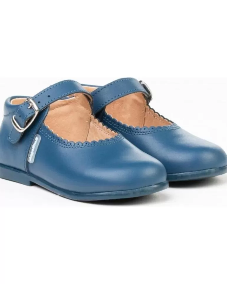 ANGELITOS Zapatos De Niña Y Niño Zapato Merceditas Piel 500 Azul Sale