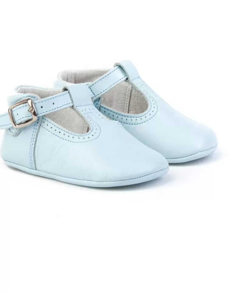 ANGELITOS Zapatos De Niña Y Niño Zapato Patuco Piel 247 Celeste Cheap