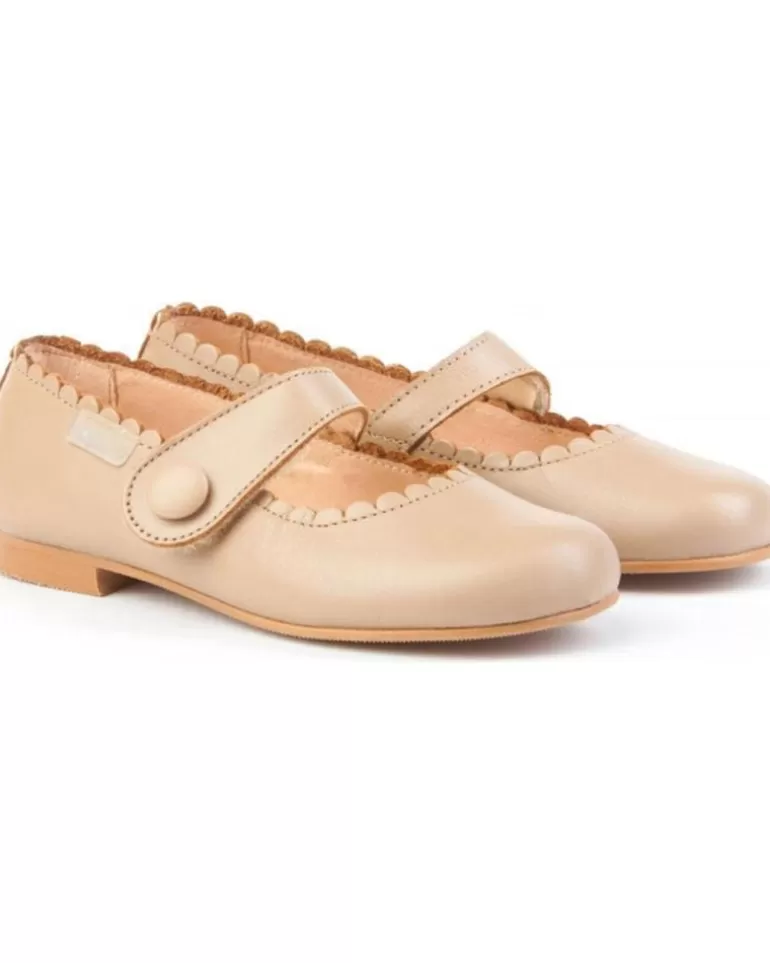 ANGELITOS Zapatos De Niña Zapato Francesitas Piel 1512 Camel Best