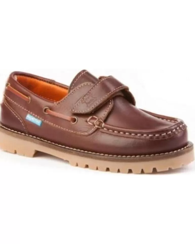 ANGELITOS Zapatos De Niño 804Timber Velcro Marron New