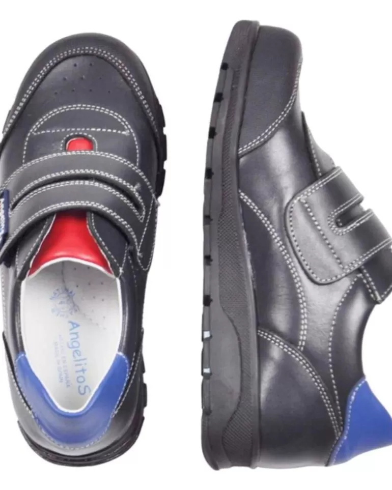 ANGELITOS Zapatos De Niño Deportivo Escolar Piel 903 Marino Hot