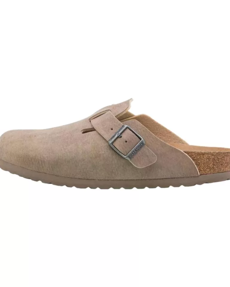 BIRKENSTOCK Zapatos De Hombre Zapatillas Boston Syn Desert Ve Dust Gray Taupe Fashion