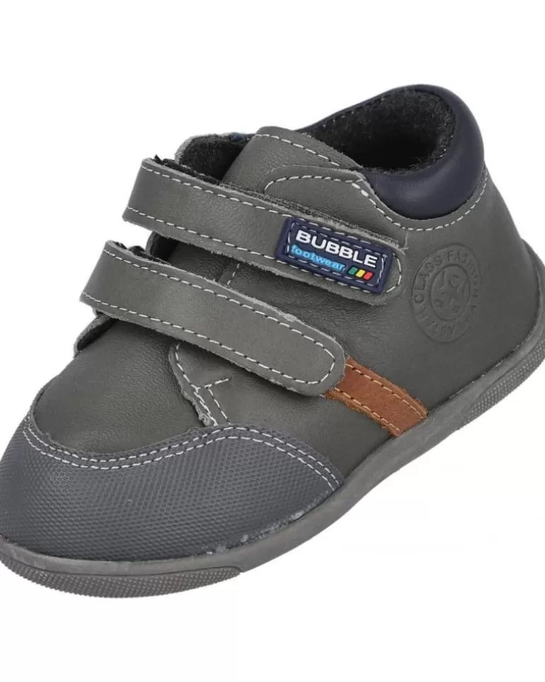 BUBBLE BOBBLE Zapatos De Niño Bubble Kids C363 Botas Piel Bebé Gris Fashion