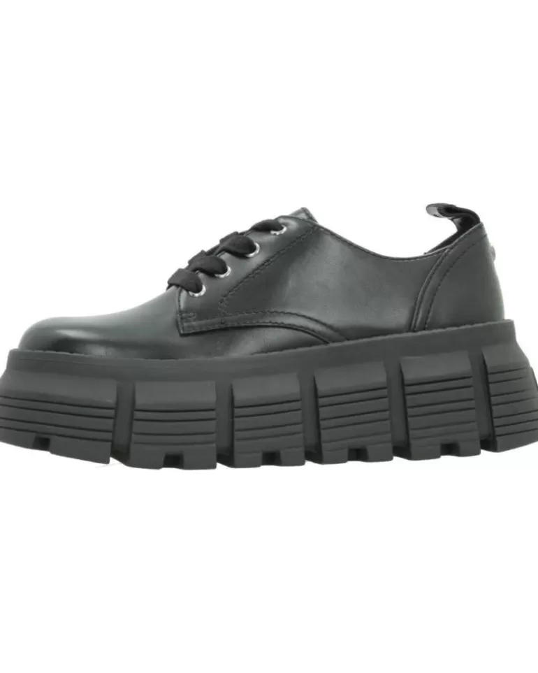 BUFFALO Zapatos De Mujer Ava Laceup Lo Negro Best