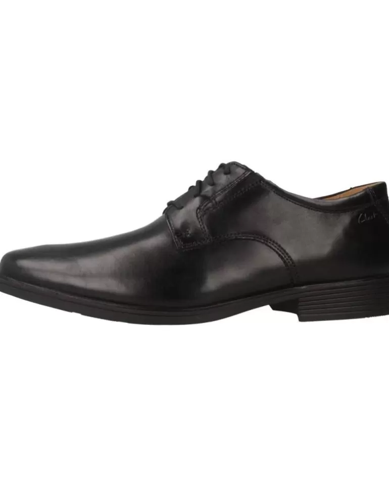 CLARKS Zapatos De Hombre Tilden Plain Negro Clearance