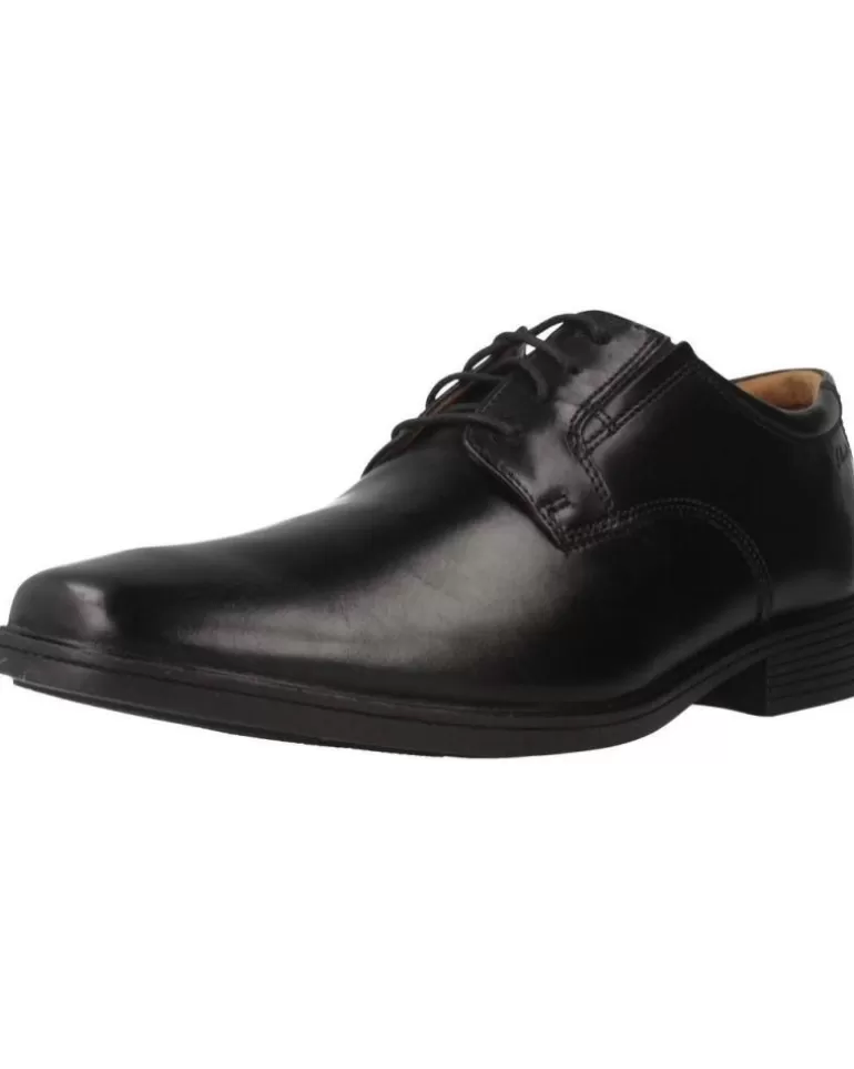 CLARKS Zapatos De Hombre Tilden Plain Negro Clearance